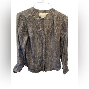 Cynthia Rowley 100% Silk Size Medium Gray